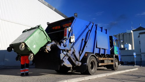 Modern office furniture being disposed of responsibly in London