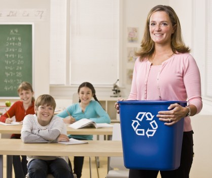 Eco-friendly waste sorting at a construction site