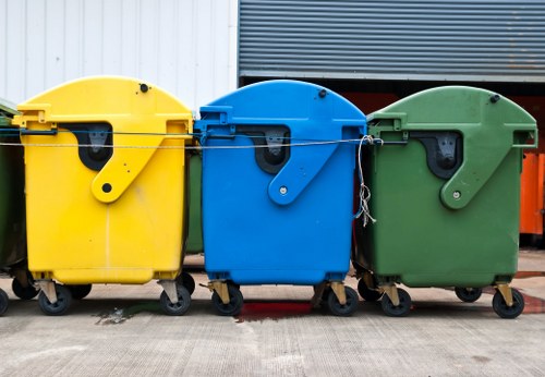 Builders waste clearance equipment in urban South Croydon