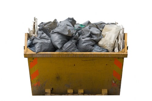 Image of construction site with organized waste removal