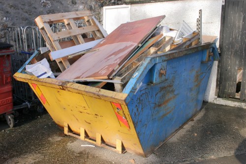 Image of modern machinery used for builders waste clearance