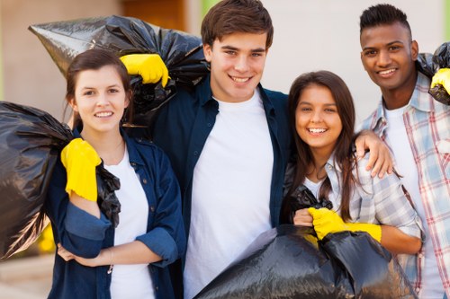 Recycling construction waste materials at a facility