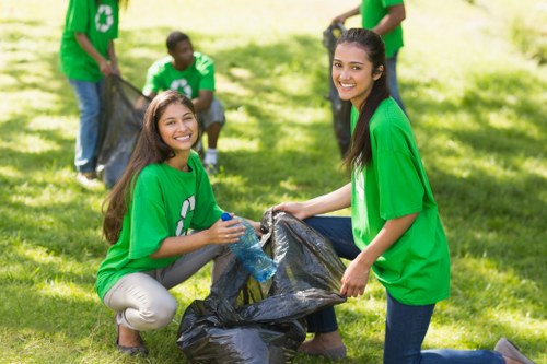 Professional team managing builders waste clearance