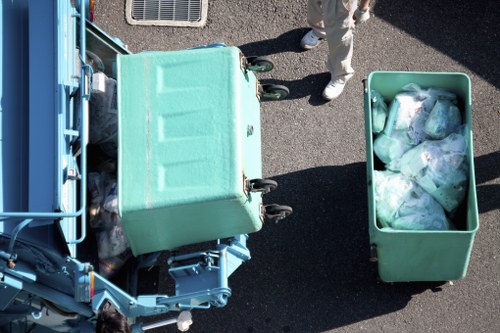 Efficient waste collection process in a busy urban area