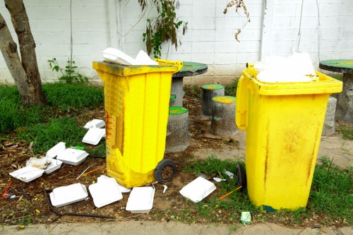 Professional waste clearance team at work