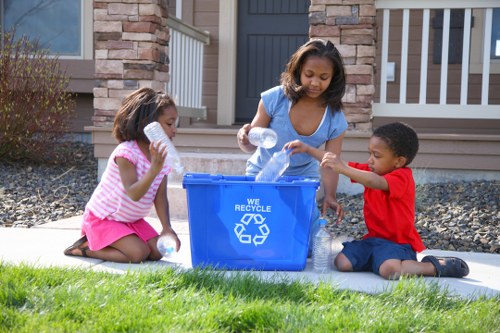 Professional builders waste clearance team at work