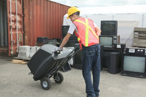 Cleared construction debris and recycled materials in Hatton project site