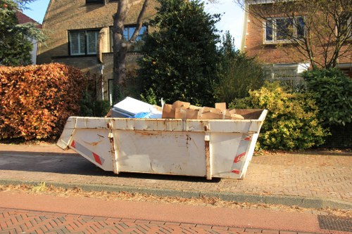 Professional team handling builders waste in Sanderstead