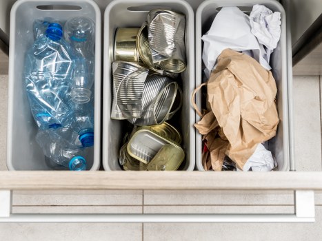 Professional waste clearance team at work